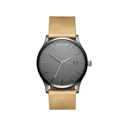 Picture of Men Grey Leather Chronograph Watch