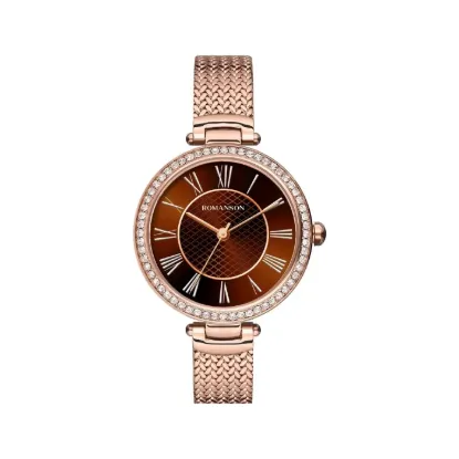 Picture of Giordano Eleganza Collection Women Round Diamond-Set with Metal Strap Analog Watch